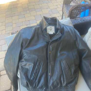 Vintage leather bomber banana republic jacket - Gem