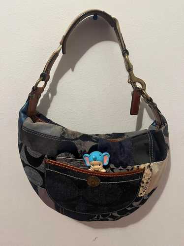 バッグ COACH Patchwork Denim Shoulder Bag Coach Patchwork Tabby 26 Denim Shoulder Bag - Shoulder Bags