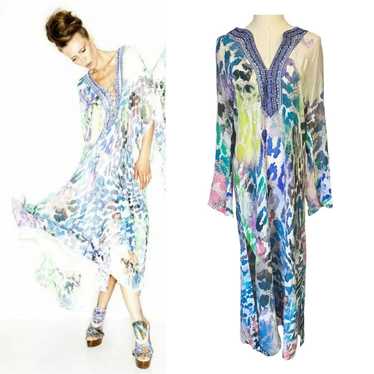 camilla silk kaftan dress - Gem