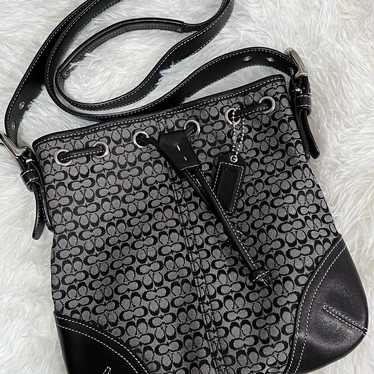 極美品 vintage coach old Y2K mini Boston $280 free shipping 💌SOLD Y2K Coach Signature Gallery Pocket
