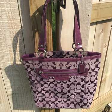 バッグ COACH Penelope Leather Tote Bag Purple s-l400.jpg