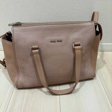 【難あり】miu miu バケットバッグ ピンク シルバー 今日特価】Miu Miu Baguette Bag ミュウミュウ バゲットバッグ