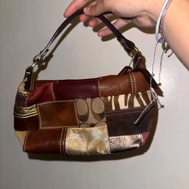 バッグ Vintage Coach Patchwork mini Hand Bag Coach Patchwork Mini Handbag – Holy Thrift