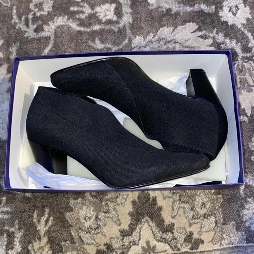 Stuart Weitzman black elasticized fabric shoe boo… - image 1