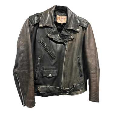 Vintage gimmick leather blouson 短丈 Vintage Japanese Jacket (S) | eBay