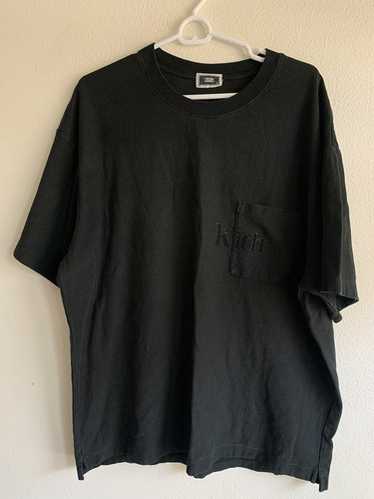 KITH キス　Quinn Pocket Tee USED加工　ロゴtシャツ Kith Quinn Pocket Tee shirt Off White Red Heavyweight fabric