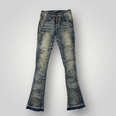 パンツ VALABASAS EYEORE STACKED FLARE JEAN 28 EYEORE” DIRTY VINTAGE WASH STACKED FLARE JEAN – Valabasas