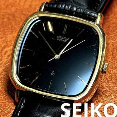 Seiko セイコー Chariot 5931-5470 黒 ゴールド メンズ ヴィンテージ セイコー ゴールドメッキ 5931 5470 ブラック