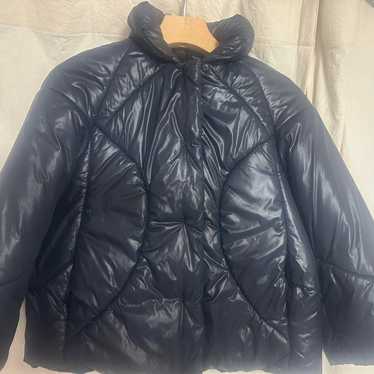 ジャケット・アウター miumiu navy cropped puffer jacket Navy Technical Pongé Cropped Down Jacket | Miu Miu