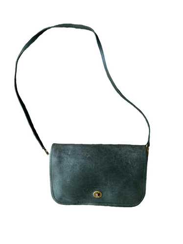 バッグ Vintage Coach shoulder bag leather green Vintage Rare Coach Large Green Leather Crossbody Shoulder