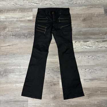 パンツ TORNADO MART flare stripe design pants Japanese Brand Tornado Mart Lace up Flared Trouser Size 31