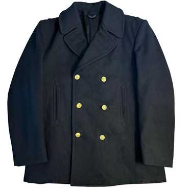 ジャケット・アウター 90s vintage wool melton coat navy L Vintage Melton XS Navy Blue Wool Coat Classic Iconic