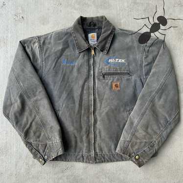 Carhartt J97 PTL グレー カバーオール VTG CARHARTT J97 PTL Detroit Blanket Lined Jacket Excavating