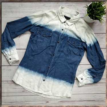RAILS Connor Dip Dye Ombre Chambray Tencel Button… - image 1