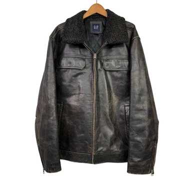 ジャケット・アウター 00s old gap short leather bomber jacket s-l400.jpg