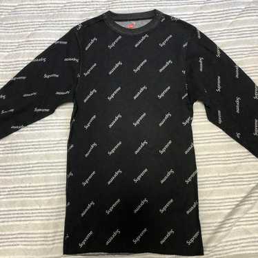 トップス L Supreme Hanes Bones Thermal Crew Black Supreme Hanes Bones Thermal Set - Black XL - Crew and Pant
