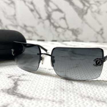小物 CHANEL Coco Mark Rimless sunglasses CHANEL 4017-D Rhinestone Rimless Sunglasses Coco mark