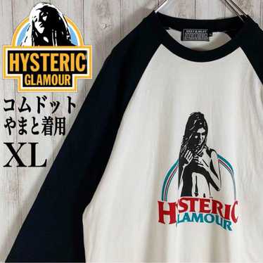 トップス hysteric glamour logo print raglan tee トップス hysteric glamour logo print raglan tee Hysteric