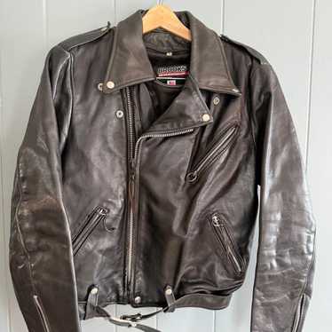 ジャケット・アウター 80s BROOKS Single Biker JKT VTG 80's leather jacket brooks - Gem