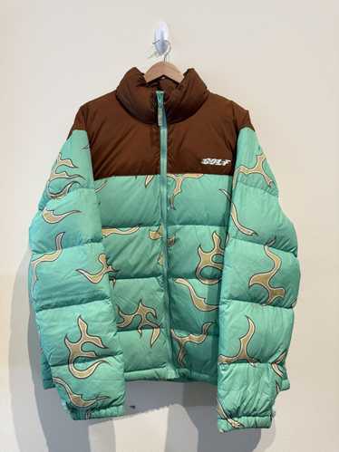 golf wang フレイムダウンジャケット ミントL Golf wang golf flame - Gem