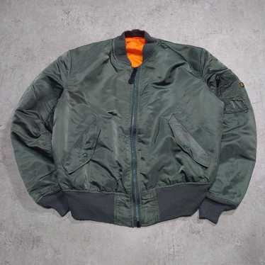 【USA製】90s ALPHA INDUSTRIES MA-1 Alpha Industries 1990s Made in USA MA-1 Bomber Jacket Dark