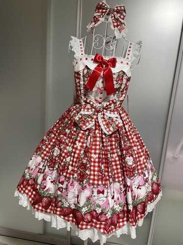 ワンピース Angelic Pretty Cherry Berry Bunny JSK Cherry Berry Bunny Heart JSK by Angelic Pretty
