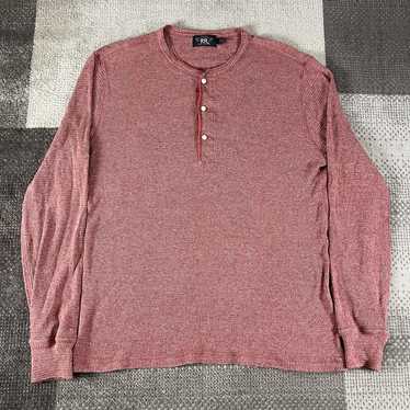 トップス RRL Thermal Henley Neck Cut Sew Waffle-Knit Henley - Paper White