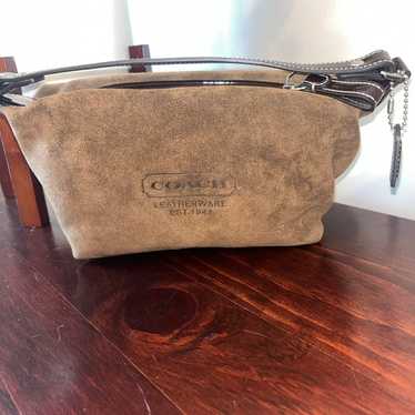 バッグ Vintage Coach Suede Mini Boston Bag Coach Vintage Suede Boston Bag Brown Leather Mini Tote