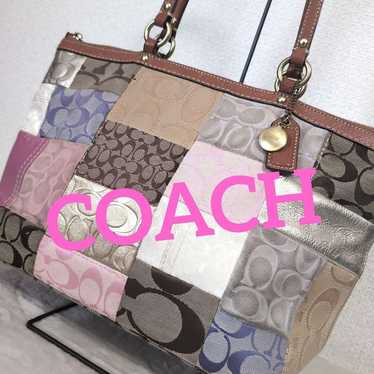 バッグ Coach Patchwork Signature tote bag 1615 Coach Signature Patchwork Tote Shoulder Bag￼￼. Limited