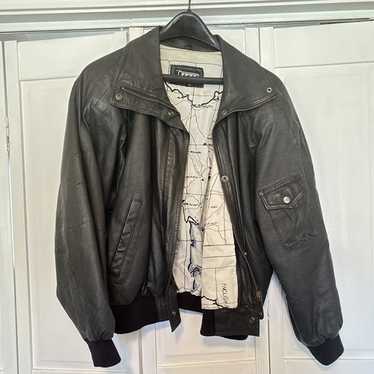 ジャケット・アウター 80s short real leather bomber jacket 80s Vtg short real leather bomber jacket