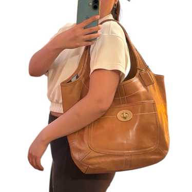 バッグ Coach Pabbled Leather XL Ergo Tote Purse Vintage COACH Legacy Ergo XL Tote Purse Handbag Very HTF In