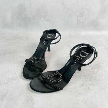 靴 Vintage Dior Logo Sandals 35 Flat Vintage Dior Logo Sandals 35 Etsy