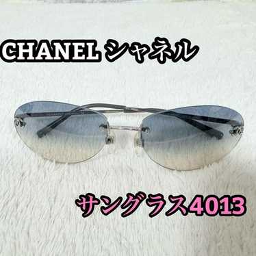 CHANEL Coco Mark Rimless Gradient サングラス CHANEL Rimless Sunglasses Coco Mark Gold Frame Brown