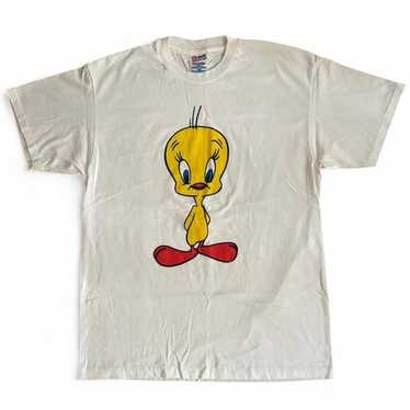 Vintage 90s Looney Tunes Tweety Bird Single Stitch T … - Gem