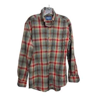 Sir Pendleton Wool Flannel Button Down Red Flanne… - image 1