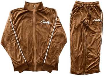 トップス Corteiz Velour Tracksuit - Brown Corteiz Allstarz VVS Velour Jacket Brown Men's - FW22 - US