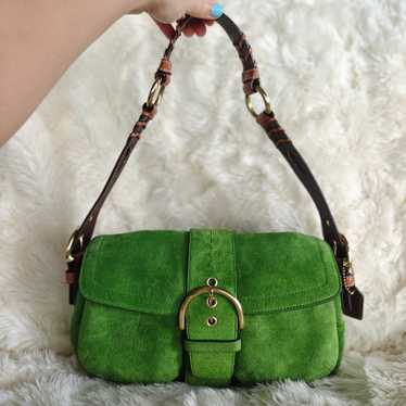 バッグ Vintage Coach Soho Hobo Suede Bag Green Coach Soho Kelly Green Suede Leather Hobo Handbag 2004 | eBay