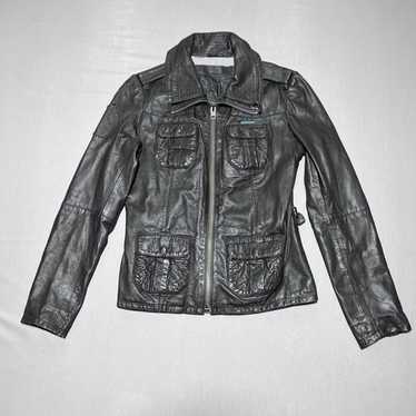Superdry biker leather jacket - Gem