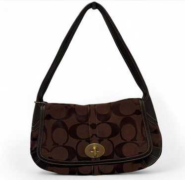 バッグ Coach Signature Flap Hobo Shoulder Bag COACH Signature Soho Shoulder Bag Canvas with Flap Bag