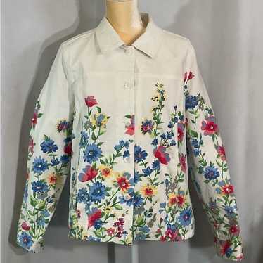 Appleseed's Button Front Spring Jacket, Size L - image 1