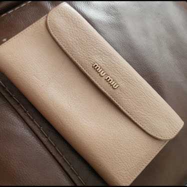 Miu Miu Women's Wallet - Brown/Tan – Tan Miu Miu … - image 1