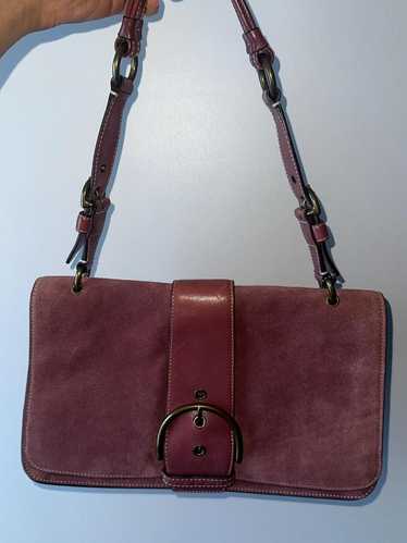バッグ Coach y2k Burgundy Suede Shoulder Bag Vintage Y2k Coach Burgundy Suede Soho Shoulder Buckle Bag