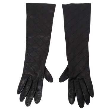 Chanel leather gloves black - Gem