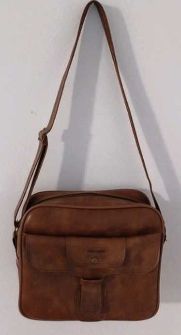 USA Vintage SEARS 60’s Travel Carry Bag Sears Vintage Burgundy Leather Travel Luggage 4 Piece SET
