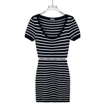 ワンピース MIU MIU Dark Navy Mini Dress Miu Miu Sailor Collar Mini Dress in Blue | Lyst