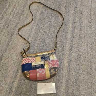 バッグ Coach Patchwork Signature shoulderbag405 Coach Limited Edition Signature Patchwork Shoulder Bag