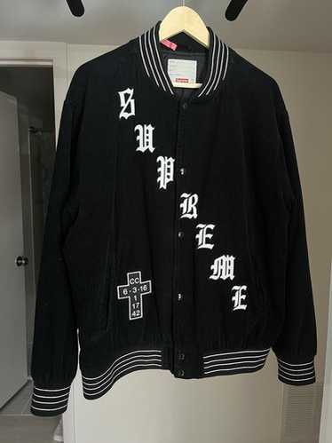 097◆Supreme CORDUROY VARSITY JACKET Men's corduroy jacket supreme - Gem