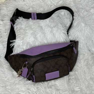 バッグ Vtg Coach Fanny Pack Bag Nubuck Grape Vtg Coach Fanny Pack Bag Nubuck Grape
