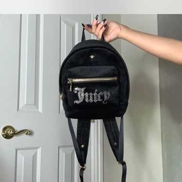 新品＊正規品 Juicy Couture ミニリュック ベロア スエード 黒 Juicy Couture Backpack - Gem