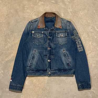 ダウンジャケット Dsquared Two-Tone Denim And Polyester Down Jacket Dsquared2 denim jacket - Gem